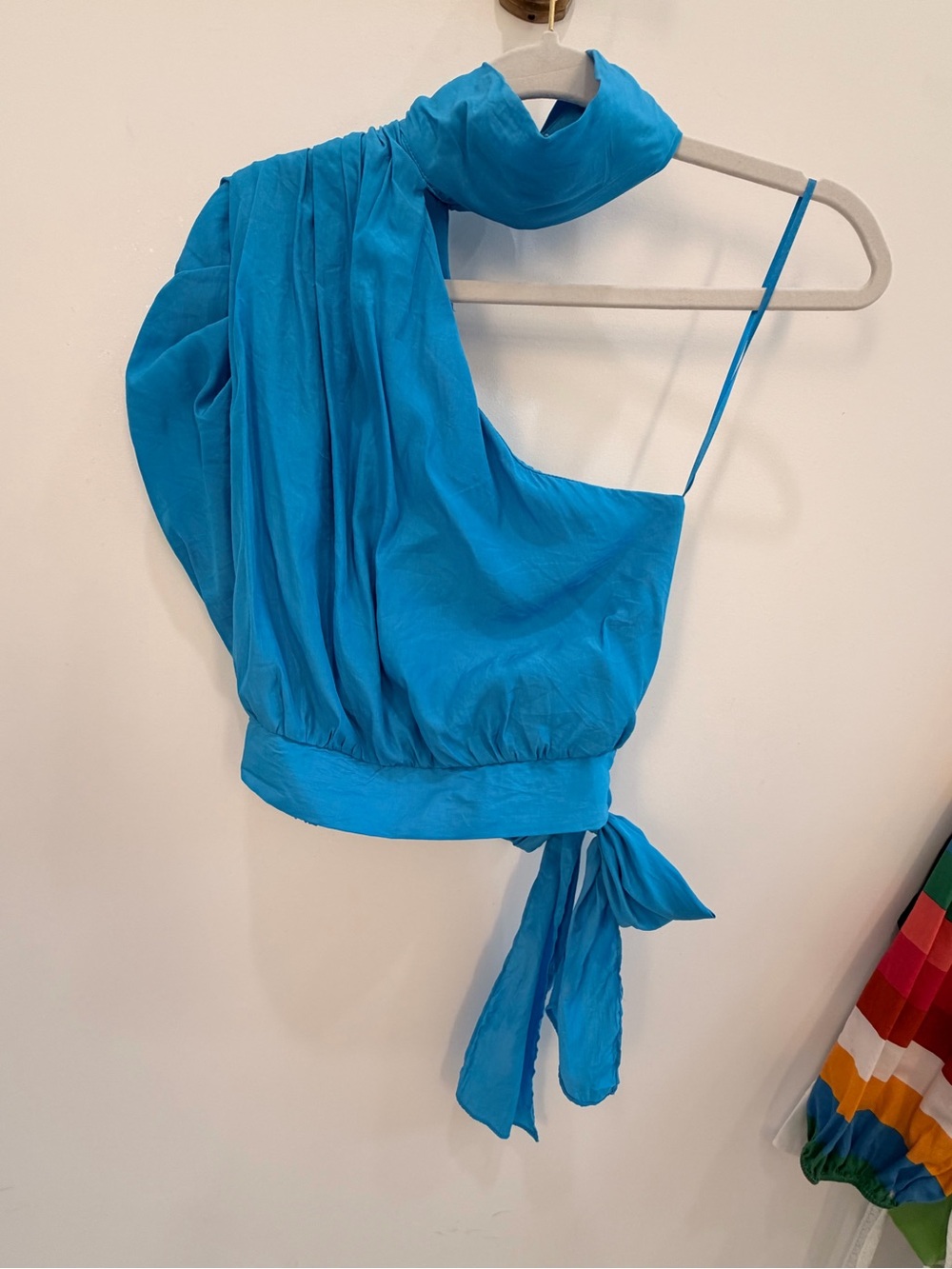 DO+BE Turquoise One-Shoulder Top